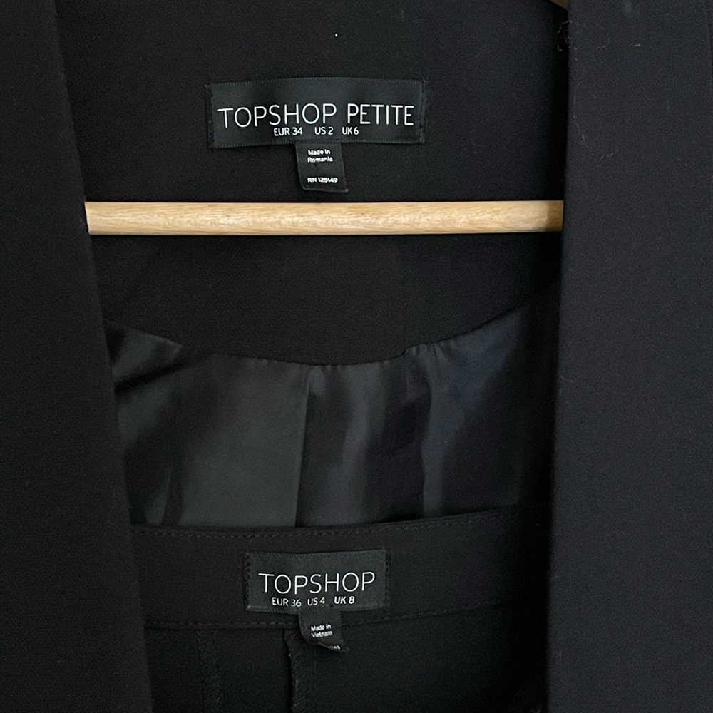 Topshop black suit